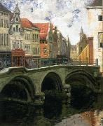 Louis Dewis Bridge in Bruges oil painting on canvas